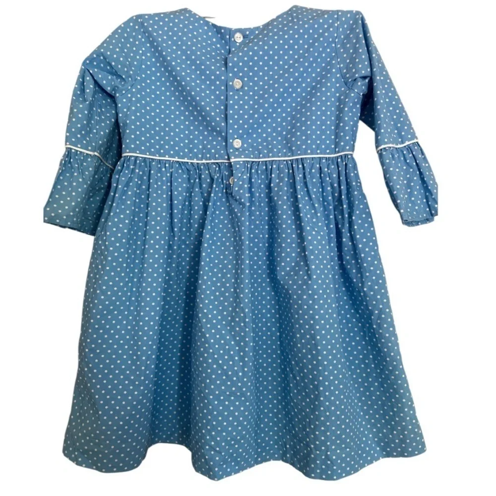 Eleanor Rose Blue A-line Bell Sleeve Dress
